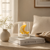 Juego de Velas Aromáticas de Osmanto para el Festival de Medio Otoño, Vela en Frasco de Vidrio con Forma de Luna, Estilos Variados, Personalización OEM para Decoración del Hogar en Días Festivos