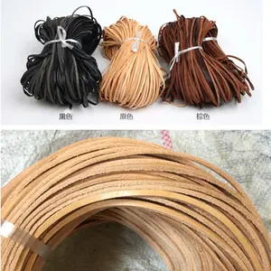 Genuine Cow Leather Cords Vintage Brown 3/4/5/6/8/10mm Leather Rope String For Bracelet Jewelry Making