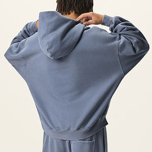 <span class=keywords><strong>Sweat</strong></span>-shirt à capuche vintage en polaire épaissie personnalisé en gros pour hommes - Product Image 2