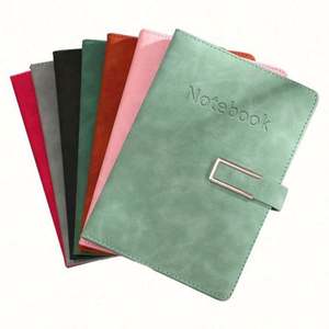 Cuadernos de Papel Personalizados con Tapa Dura de Cuero PU con Cierres, Cuadernos Escolares A5 para Estudiantes - Product Image 1