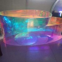 Película de Vidrio Autoadhesiva Iridiscente Dicroica, Película Decorativa para Ventanas de Privacidad para Apartamentos, Salas de Estar y Uso Doméstico