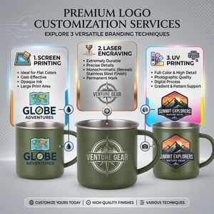 Taza de Café de Acero Inoxidable de Una Sola Capa con Asa, Recubierta en Polvo, Personalizada, de 400 ml, para Regalo Promocional, Venta al Por Mayor - Product Image 4