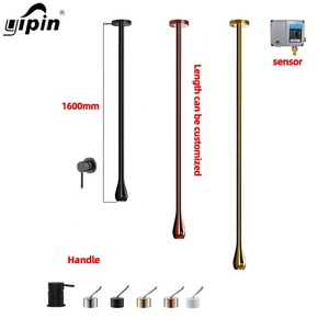 Dài-cánh tay Brass Vanity vòi nước với gốm van lõi 5 màu cảm biến trường-gắn trên tường <span class=keywords><strong>tap</strong></span> cho phòng ngủ có đồng hồ đo vòi nước - Product Image 5