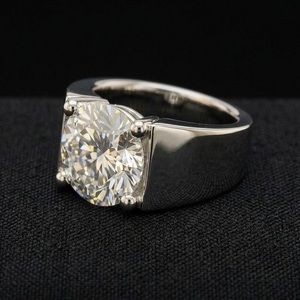 Anillo Sencillo de Platino Fino con Diamantes Brillantes, Certificado IGI, Elegante Anillo de Boda, Idea de Regalo de Joyería de Compromiso - Product Image 4