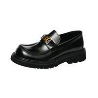 Chaussures à bout rond pour occasions formelles marron noir semelle épaisse en cuir de vachette pour hommes chaussures en cuir véritable pour mariage