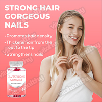Vitahealthy OEM/ODM Gommes de supplément naturel de marque privée gluta pour les soins de la peau Gommes anti-âge éclaircissantes pour la peau