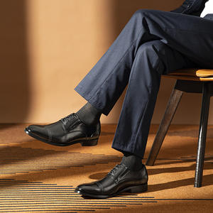 Chaussures habillées en cuir à lacets, fabriquées à la main, de style personnalisé haut de gamme, conviennent aux occasions professionnelles et décontractées. - Product Image 2