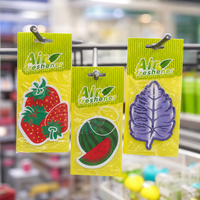 FTQS Désodorisant de voiture suspendu en forme de fruit, en carte, nouveauté parfumée, OEM, marque privée, longue durée, cadeau