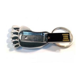 Móc chìa khóa attachable kim loại chân-shaped <span class=keywords><strong>USB</strong></span> Flash Drive 1GB để 32GB <span class=keywords><strong>Memory</strong></span> Stick 2.0 Pen Drive với thiết kế thời trang - Product Image 2