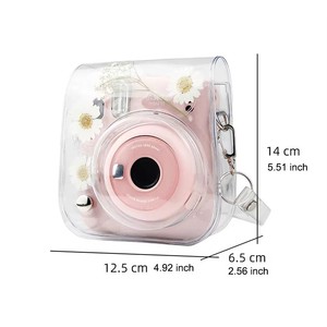 Sac de caméra marguerite Transparent de haute qualité PVC <span class=keywords><strong>Mini11</strong></span> sac de rangement de caméra de manchon de protection pour <span class=keywords><strong>Instax</strong></span> <span class=keywords><strong>Mini11</strong></span>/9/8 - Product Image 2