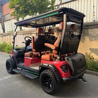 Voiturette de golf électrique de luxe, utilitaire, 4 places, toit ouvert, personnalisée pour les parcs de golf et les aires de stationnement des complexes hôteliers