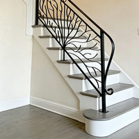 EKOO Sichtschutz-Zaun für Terrasse, Treppe und Balkon, Baumstil-Kunstzaun, Lasergeschnittene Aluminium-Zaunpaneele