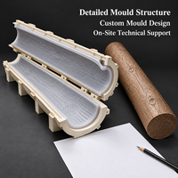 Moule en polyuréthane Tietuo C295-G2 pour colonne décorative en bois, coque en résine + noyau en silicone, spécialiste des moules en polyuréthane à démoulage facile