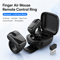 Ratón Anillo Multifuncional, Air Mouse Inalámbrico, Presentador con Panel Táctil, Control Remoto para Teléfono, Tableta, Portátil, PC