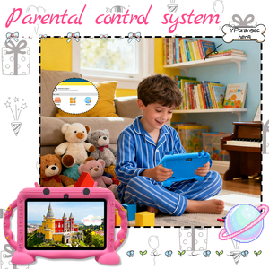 Tablette Android 12 pour enfants la plus vendue, 7 pouces, processeur MTK Quad Core 1,2 GHz, 2 Go de RAM, 32 Go de stockage, batterie 3000 mAh, Wi-Fi double bande, 1024x600 - Product Image 6
