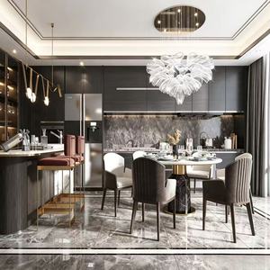 Gabinetes de <span class=keywords><strong>Cocina</strong></span> Personalizados de Estilo Europeo Premium BALOM, Isla Central Moderna de Mármol, <span class=keywords><strong>Armario</strong></span> de <span class=keywords><strong>Cocina</strong></span> para el Hogar - Product Image 6