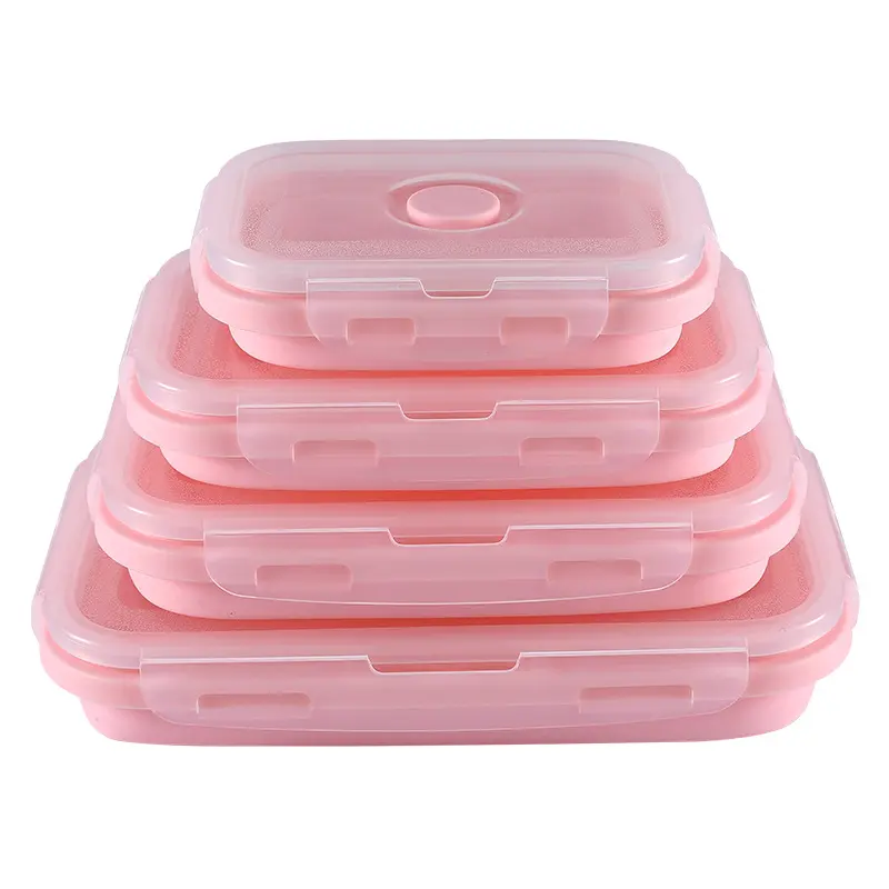 customised silicone bento lunch box silicon food storage lunch box food grade silicone lunch box