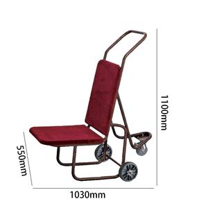 Chaise de banquet en métal au design moderne chariot pour hôtels restaurants chaise de salle à manger de mariage chariot de transport trois roues mariages événements - Product Image 3