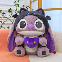 Boneka Plush Demon Stitch Ungu Ukuran Besar Baru, Boneka Kain Anak-anak, Hadiah untuk Anak Perempuan, Grosir untuk Perdagangan Luar Negeri