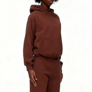 Sweat à capuche Streetwear personnalisé Pull-over surdimensionné en coton épais Sweat-shirt polaire unisexe Livraison directe OEM Fabricant de vêtements - Product Image 4