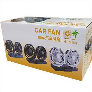 Ventilateur de voiture électrique portable à double embout 12V/24V/5V USB pour voitures, camions et fourgonnettes, système de refroidissement spécifique à l'été, faible bruit 30-34 dB, puissance 10W - Product Image 2