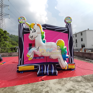 Castillo inflable comercial para fiestas al aire libre, brincolín 3D con diseño de unicornio para niñas - Product Image 4