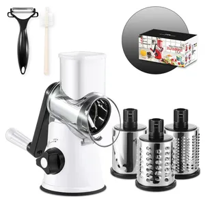 Amezon เครื่องขูดชีสเครื่องตัดอาหารเครื่องขูดผักแบบหมุน - Product Image 1