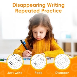Cahier de pratique d'écriture réutilisable pour enfants, modèle Montessori à rainures, cahier de copie à encre magique, cahiers de travail pour <span class=keywords><strong>la</strong></span> calligraphie - Product Image 6