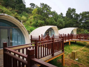 เต็นท์เปลือกหรูหราวัสดุ PVDF โครงสร้างเหล็กทนทานอายุการใช้งานยาวนาน - Product Image 4