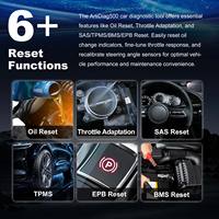 TOPDON ArtiDiag500 con AutoVIN, Transmisión de Datos en Tiempo Real, 6 Funciones de Reinicio (Aceite, TPMS, EPB, SAS, BMS, Aceleración) para 4 Sistemas