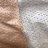 Tissu de matelas en microfibre suédée antidérapante avec points en silicone et points polka, revêtement antistatique