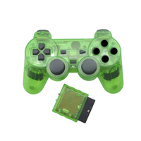 Gamepad Nirkabel Warna Transparan, Joystick Getar 2.4G Pengontrol PS2 untuk Konsol PS 2