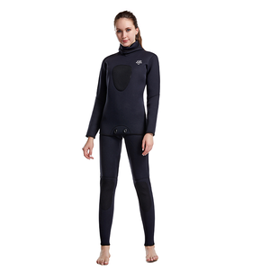 <span class=keywords><strong>Combinaison</strong></span> complète en <span class=keywords><strong>néoprène</strong></span> 3mm pour <span class=keywords><strong>femme</strong></span> avec impression de blocs de couleur noire Surf Plongée en apnée <span class=keywords><strong>Combinaison</strong></span> de natation avec fermeture éclair au dos - Product Image 3