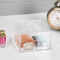 Boîte cadeau de baptême élégante en acrylique transparent avec couvercle-Mini emballage de bonbons et stockage d'affichage pour les faveurs de baptême, souvenirs