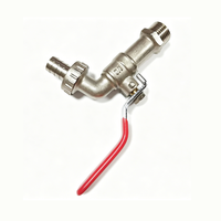 Robinet d'arrêt à boule en laiton moderne de 1/2 pouce, robinet d'angle long en fer pour cuisine, extérieur, jardin, lavabo, machine à laver
