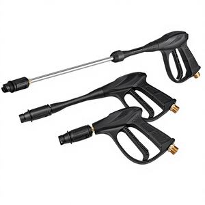 Pistola de <span class=keywords><strong>Agua</strong></span> de Alta Presión <span class=keywords><strong>para</strong></span> Lavado de Autos, Cabezal de Plástico ABS Negro Tipo Abanico, Accesorios <span class=keywords><strong>para</strong></span> Bomba de Lavado de Autos Tipo 380 - Product Image 1