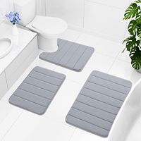 Fabrique sur mesure Textiles de maison Tapis de salle de bain Coral Séchage rapide Tapis de douche absorbant antidérapant et tapis