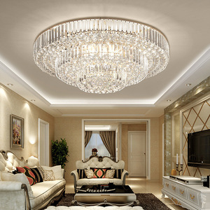 Plafonnier rond moderne en <span class=keywords><strong>cristal</strong></span> K9 doré sur mesure pour villa, hôtel, salon et projets d'aménagement intérieur <span class=keywords><strong>de</strong></span> luxe - Product Image 4