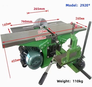 Raboteuse à bois multifonctionnelle avec certification CE, raboteuse-dégauchisseuse, équipement de travail du bois, scie à table coulissante trois-en-un - Product Image 6