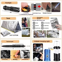 Pour les fournitures de camping en plein air, équipement multifonctionnel, kit de survie en milieu sauvage, kit d'urgence, ensemble d'outils CY-110