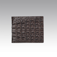 Dompet Kulit Pria Porte Feuille Homme Cuir Mewah 100% Kulit Buaya Asli Dompet Lipat Dua Pria
