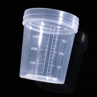 LDPE 60ml 100mL 120ml Desechable laboratorio estéril prueba de orina taza contenedor taza de muestra con aguja