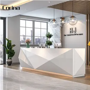 LED 3 metro dritto mobili per ufficio bianco moderno hotel front reception design salone di bellezza reception scrivania