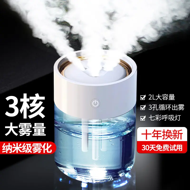 2L Cool Mist diffuser Ultra-Quiet Large Capacity Long Lasting Essential Oil 7 Adjustable Led Night Lamp Bottle Air