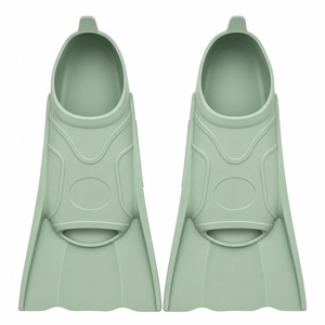 수영 훈련용 실리콘 수영 지느러미, 짧은 블레이드 수영 훈련용 지느러미, 편안한 소프트 실리콘 수영 플리퍼 - Product Image 3