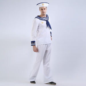 Nouvel arrivage de costume de <span class=keywords><strong>marin</strong></span> <span class=keywords><strong>blanc</strong></span> pour <span class=keywords><strong>homme</strong></span> Cosplay d'Halloween simple pour adultes inspiré de la télévision et du cinéma - Product Image 6