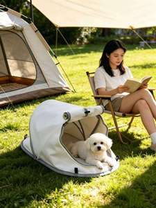 Tenda per Cuccioli, Gattini e Gatti, Cuccia in Tessuto Oxford Traspirante, Impermeabile, Leggera, per Tutte le Stagioni, Campeggio, Picnic, Interno ed Esterno, Auto - Product Image 2
