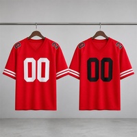 T-shirt à manches courtes rayé pour homme, col en V, jersey de football, impression personnalisée