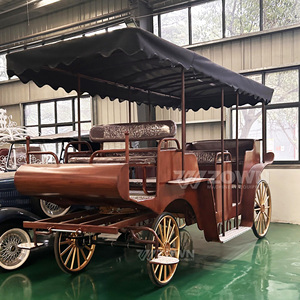 Voiture de tourisme électrique 2026, nouveau design, 4 roues, chariot de chevaux vintage pour parcs, stations balnéaires, mariages et événements - Product Image 3