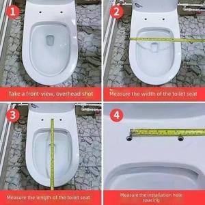 Fundas de asiento de inodoro en forma de O, antibacterianas, universales para el hogar, de estilo antiguo, gruesas, con anillos de cojín y tapas de plástico, al por mayor - Product Image 3